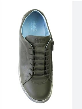 Cloud Olive Leather Casual Sneaker Unisex Size 40